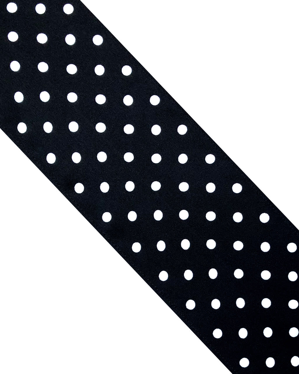 Polka Dot Silk Neck Scarf Black