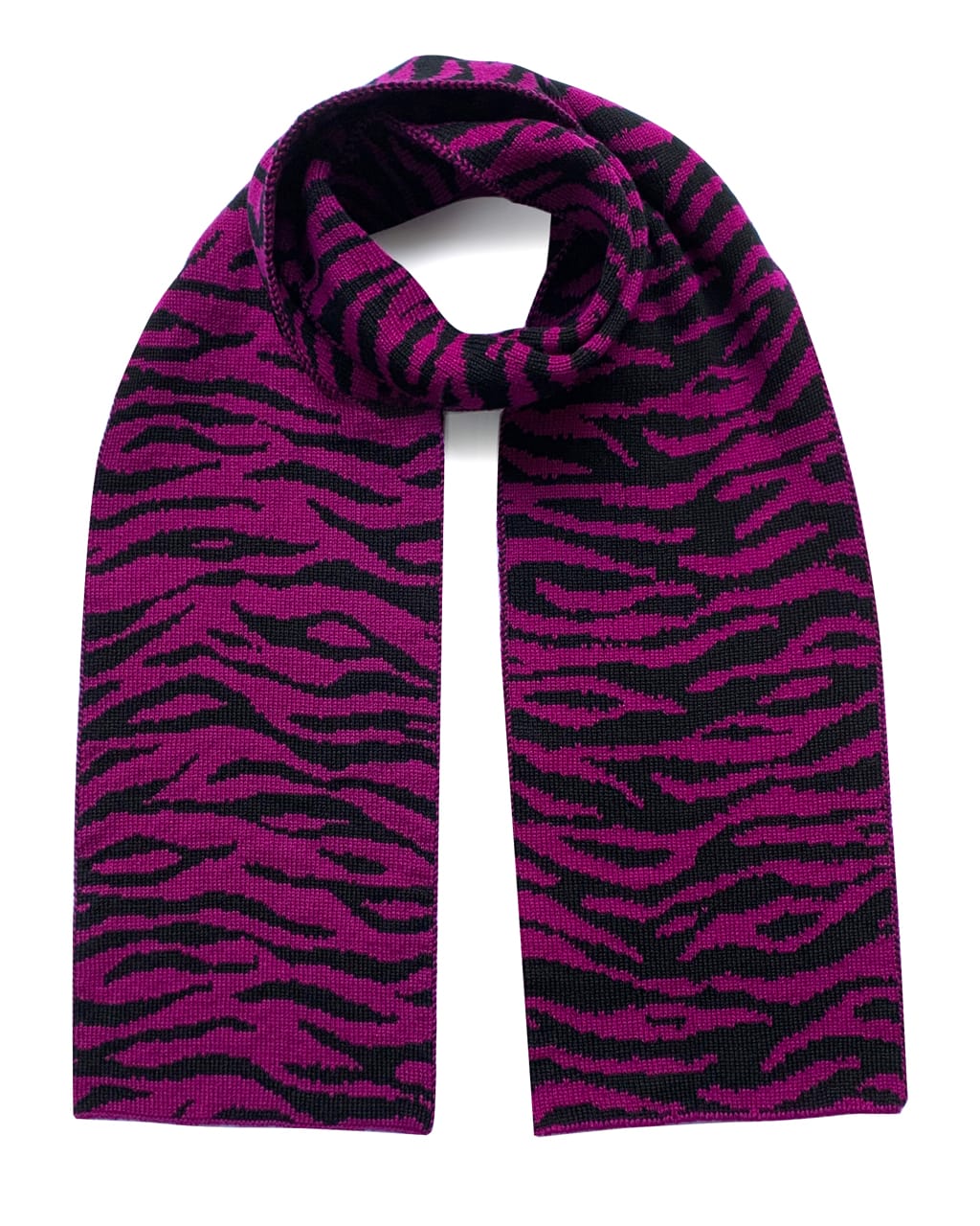 Tiger Wool & Cashmere Scarf Purple