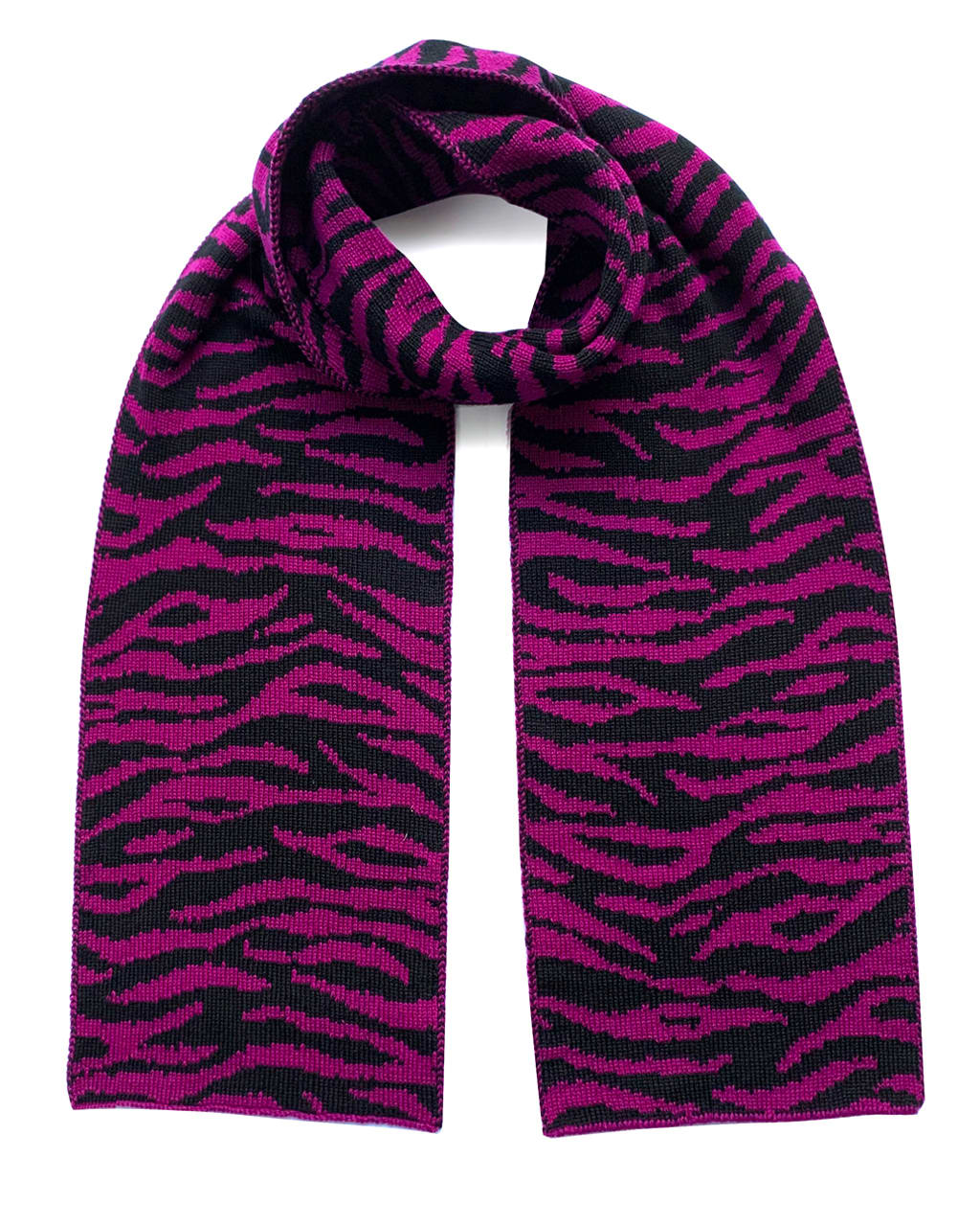 Tiger Wool & Cashmere Scarf Purple